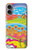 S3407 ヒッピーアート Hippie Art iPhone 16 plus バックケース、フリップケース・カバー