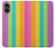 S3678 カラフルなレインボーバーティカル Colorful Rainbow Vertical iPhone 16 plus バックケース、フリップケース・カバー