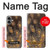 S3691 ゴールドピーコックフェザー Gold Peacock Feather iPhone 16 plus バックケース、フリップケース・カバー