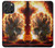 S0863 地獄火スカル Hell Fire Skull iPhone 16 pro max バックケース、フリップケース・カバー
