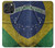 S3297 ブラジルの旗ビンテージフットボールのグラフィック Brazil Flag Vintage Football Graphic iPhone 16 pro max バックケース、フリップケース・カバー
