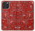 S3354 赤バンダナ Red Classic Bandana iPhone 16 pro max バックケース、フリップケース・カバー