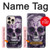 S3582 紫の頭蓋骨 Purple Sugar Skull iPhone 16 pro max バックケース、フリップケース・カバー