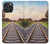 S3866 鉄道直線線路 Railway Straight Train Track iPhone 16 pro max バックケース、フリップケース・カバー