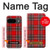 S2374 タータンレッドパターン Tartan Red Pattern Google Pixel 9 バックケース、フリップケース・カバー