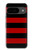 S2638 黒と赤のストライプ Black and Red Striped Google Pixel 9 バックケース、フリップケース・カバー