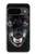 S2823 ブラックウルフ Black Wolf Blue Eyes Face Google Pixel 9 バックケース、フリップケース・カバー