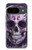 S3582 紫の頭蓋骨 Purple Sugar Skull Google Pixel 9 バックケース、フリップケース・カバー