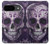 S3582 紫の頭蓋骨 Purple Sugar Skull Google Pixel 9 バックケース、フリップケース・カバー