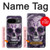 S3582 紫の頭蓋骨 Purple Sugar Skull Google Pixel 9 バックケース、フリップケース・カバー