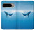 S0843 シロナガスクジラ Blue Whale Google Pixel 9 Pro バックケース、フリップケース・カバー
