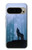 S0935 森の中の野生オオカミのハウリング Wolf Howling in Forest Google Pixel 9 Pro バックケース、フリップケース・カバー