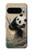 S2210 パンダふわふわアートの絵画 Panda Fluffy Art Painting Google Pixel 9 Pro バックケース、フリップケース・カバー