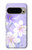 S2361 紫の花 Purple White Flowers Google Pixel 9 Pro バックケース、フリップケース・カバー