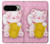 S3025 招き猫 Pink Maneki Neko Lucky Cat Google Pixel 9 Pro バックケース、フリップケース・カバー