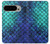 S3047 緑人魚のスケール Green Mermaid Fish Scale Google Pixel 9 Pro バックケース、フリップケース・カバー