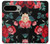 S3112 黒バラ パターン Rose Floral Pattern Black Google Pixel 9 Pro バックケース、フリップケース・カバー
