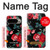 S3112 黒バラ パターン Rose Floral Pattern Black Google Pixel 9 Pro バックケース、フリップケース・カバー