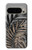 S3692 灰色の黒いヤシの葉 Gray Black Palm Leaves Google Pixel 9 Pro バックケース、フリップケース・カバー