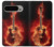 S0415 火ギター Fire Guitar Burn Google Pixel 9 Pro XL バックケース、フリップケース・カバー