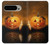 S1083 南瓜 蜘蛛 蝋燭 ハロウィーン Pumpkin Spider Candles Halloween Google Pixel 9 Pro XL バックケース、フリップケース・カバー
