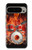 S1431 スカル ドラム ファイア ロック音楽 Skull Drum Fire Rock Google Pixel 9 Pro XL バックケース、フリップケース・カバー