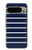 S2767 ネイビーホワイトストライプ Navy White Striped Google Pixel 9 Pro XL バックケース、フリップケース・カバー