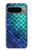 S3047 緑人魚のスケール Green Mermaid Fish Scale Google Pixel 9 Pro XL バックケース、フリップケース・カバー