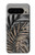 S3692 灰色の黒いヤシの葉 Gray Black Palm Leaves Google Pixel 9 Pro XL バックケース、フリップケース・カバー