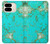 S2377 ターコイズの宝石用原石のグラフィックプリント Turquoise Gemstone Texture Graphic Printed Google Pixel 9 Pro Fold バックケース、フリップケース・カバー