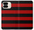 S2638 黒と赤のストライプ Black and Red Striped Google Pixel 9 Pro Fold バックケース、フリップケース・カバー