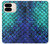 S3047 緑人魚のスケール Green Mermaid Fish Scale Google Pixel 9 Pro Fold バックケース、フリップケース・カバー
