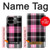S3091 ピンクの模様のパターン Pink Plaid Pattern Google Pixel 9 Pro Fold バックケース、フリップケース・カバー