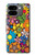 S3281 カラフルなヒッピーの花のパターン Colorful Hippie Flowers Pattern Google Pixel 9 Pro Fold バックケース、フリップケース・カバー