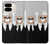 S3557 黒いスーツのクマ Bear in Black Suit Google Pixel 9 Pro Fold バックケース、フリップケース・カバー