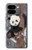 S3793 かわいい赤ちゃん雪パンダのペイント Cute Baby Panda Snow Painting Google Pixel 9 Pro Fold バックケース、フリップケース・カバー