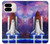 S3913 カラフルな星雲スペースシャトル Colorful Nebula Space Shuttle Google Pixel 9 Pro Fold バックケース、フリップケース・カバー