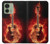 S0415 火ギター Fire Guitar Burn Motorola Edge (2023), Edge 40 バックケース、フリップケース・カバー