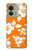 S2245 ハワイのハイビスカスオレンジ柄 Hawaiian Hibiscus Orange Pattern Motorola Edge (2023), Edge 40 バックケース、フリップケース・カバー