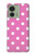 S2358 ピンクの水玉 Pink Polka Dots Motorola Edge (2023), Edge 40 バックケース、フリップケース・カバー