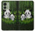 S2441 パンダファミリー 竹林 Panda Family Bamboo Forest Motorola Edge (2023), Edge 40 バックケース、フリップケース・カバー