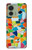 S3391 モザイクアートグラフィック Abstract Art Mosaic Tiles Graphic Motorola Edge (2023), Edge 40 バックケース、フリップケース・カバー