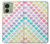 S3499 カラフルなハート柄 Colorful Heart Pattern Motorola Edge (2023), Edge 40 バックケース、フリップケース・カバー