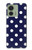 S3533 ブルーの水玉 Blue Polka Dot Motorola Edge (2023), Edge 40 バックケース、フリップケース・カバー