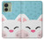 S3542 かわいい猫漫画 Cute Cat Cartoon Motorola Edge (2023), Edge 40 バックケース、フリップケース・カバー