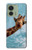 S3680 かわいいスマイルキリン Cute Smile Giraffe Motorola Edge (2023), Edge 40 バックケース、フリップケース・カバー