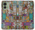 S3879 レトロな音楽の落書き Retro Music Doodle Motorola Edge (2023), Edge 40 バックケース、フリップケース・カバー