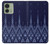 S3950 テキスタイル タイ ブルー パターン Textile Thai Blue Pattern Motorola Edge (2023), Edge 40 バックケース、フリップケース・カバー
