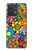S3281 カラフルなヒッピーの花のパターン Colorful Hippie Flowers Pattern Motorola Edge 40 Neo バックケース、フリップケース・カバー