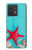 S3428 アクア 海星 貝 Aqua Wood Starfish Shell Motorola Edge 40 Neo バックケース、フリップケース・カバー